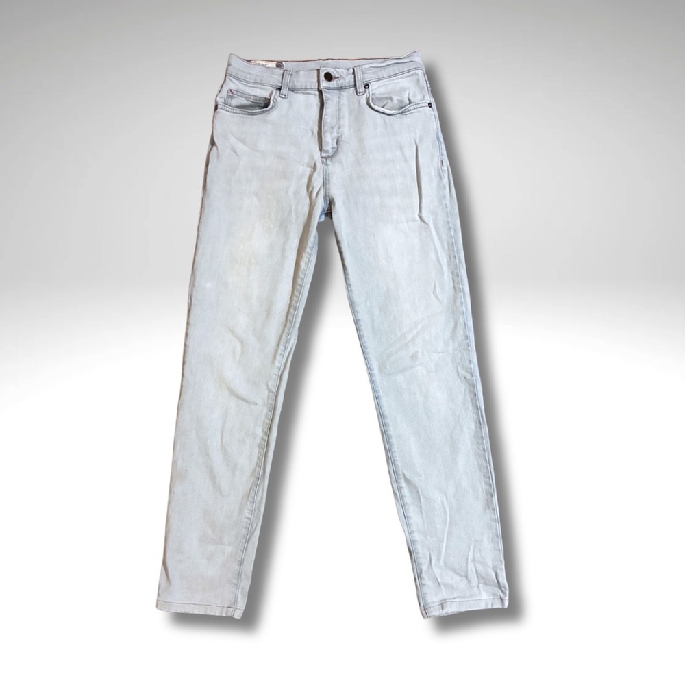 Marine Layer 37°N 122°W Icy Blue Wash Slim Straight Leg Jeans San Fran 32 X 32
